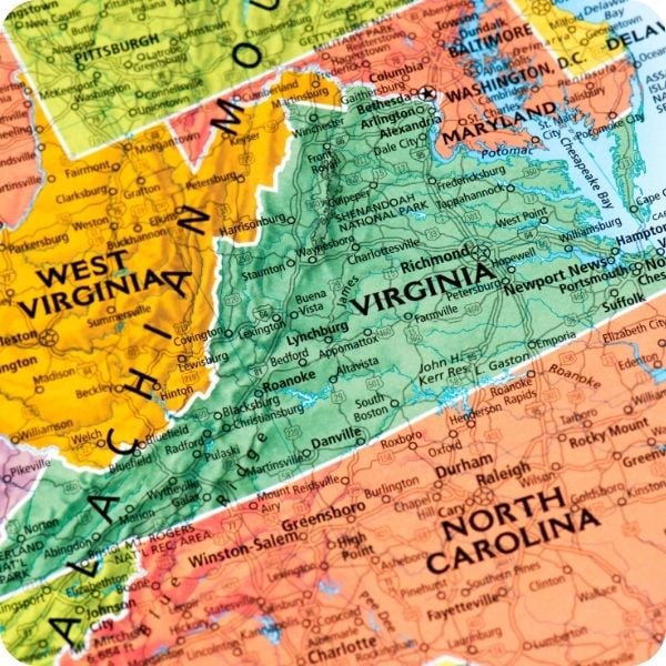 RoofEstimator - Virginia State Map